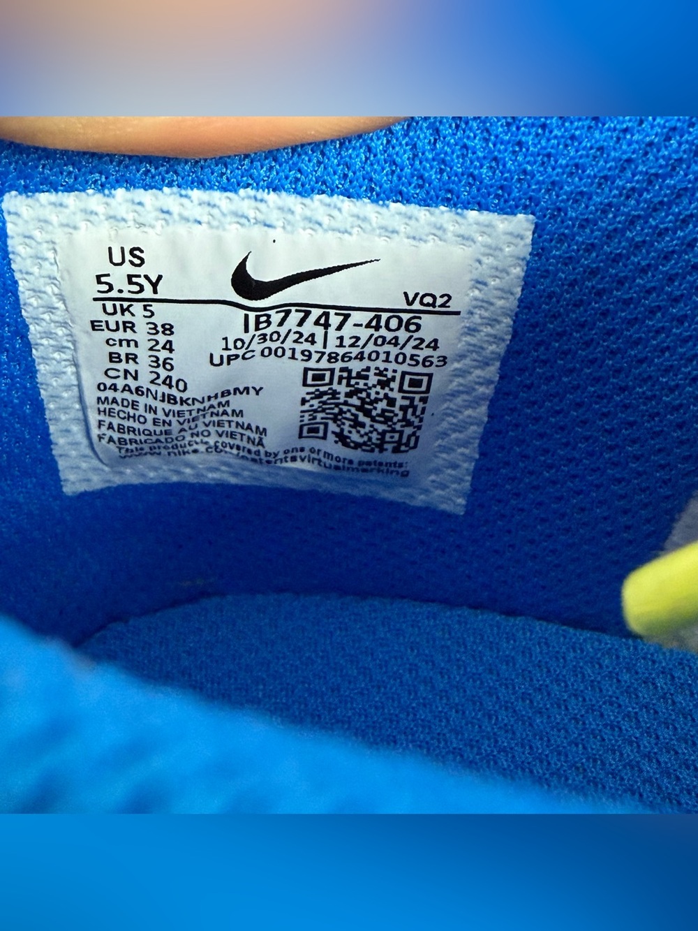 Nike Dunk Low Shoes Womens Size 7 Photo Blue Hyper Pink Sneakers 5.5Y IB7747-406 - Picture 10 of 12